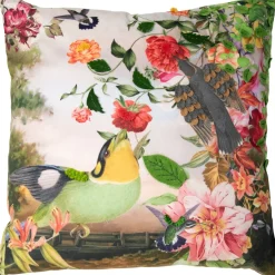 Sierkussen Faicchio vogel 45x45cm groen