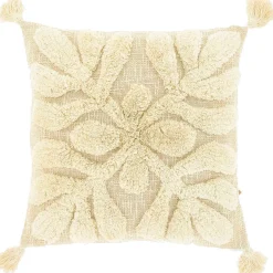 Sierkussen Foglia 45x45cm dessin 1 naturel