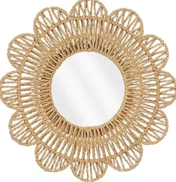 Spiegel Novellara rond 39 cm bruin small