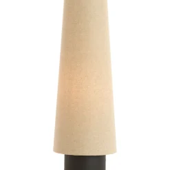 Tafellamp Dazoi L zwart naturel linnen 1-lichts