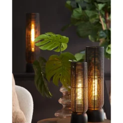 Tafellamp Losone mat zwart large