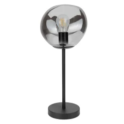 Tafellamp Macato zwart smoke glas 1-lichts