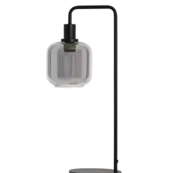 Tafellamp Peglio glas smoke zwart 1-lichts