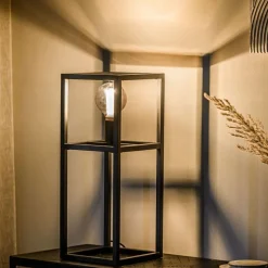 Tafellamp Tiamo zwart staal 55x22 cm