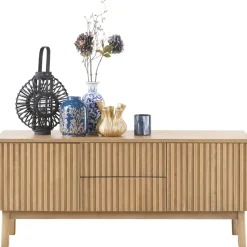 TV-meubel Arrosto eikenhout 58x135x40 cm light roast