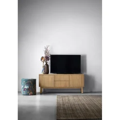 TV-meubel Arrosto eikenhout 58x135x40 cm light roast