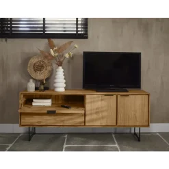 Tv-meubel Aska (157 Cm) teak naturel brushed