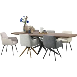 Uitschuifbare eettafel Mascaro 220/280x120 cm Deens ovaal