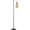 Vloerlamp Felinio amber glas 1-lichts hangend