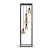 Vloerlamp frame amber glas 5-lichts - Lungo