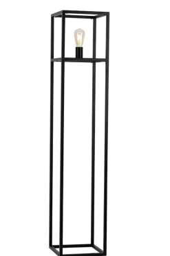 Vloerlamp Tiamo zwart staal 140x28 cm