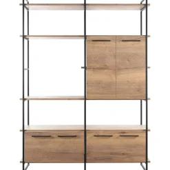 Wandkast Sistema 226x166x45 cm bruin