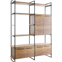 Wandkast Sistema 226x166x45 cm bruin