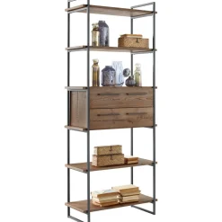 Wandkast Sistema 226x88x45 cm donkerbruin