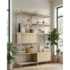 Wandkast Sistema 226x166x45 cm lichtgrijs