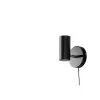Wandlamp Mirare zwart metaal 1-spots