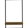 Wandplank Pardal hout metaal 50x30 cm bruin