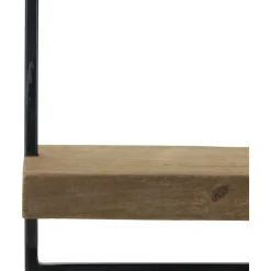 Wandplank Pardal hout metaal 50x30 cm bruin