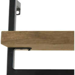 Wandplank Pardal hout metaal 24x100 cm bruin